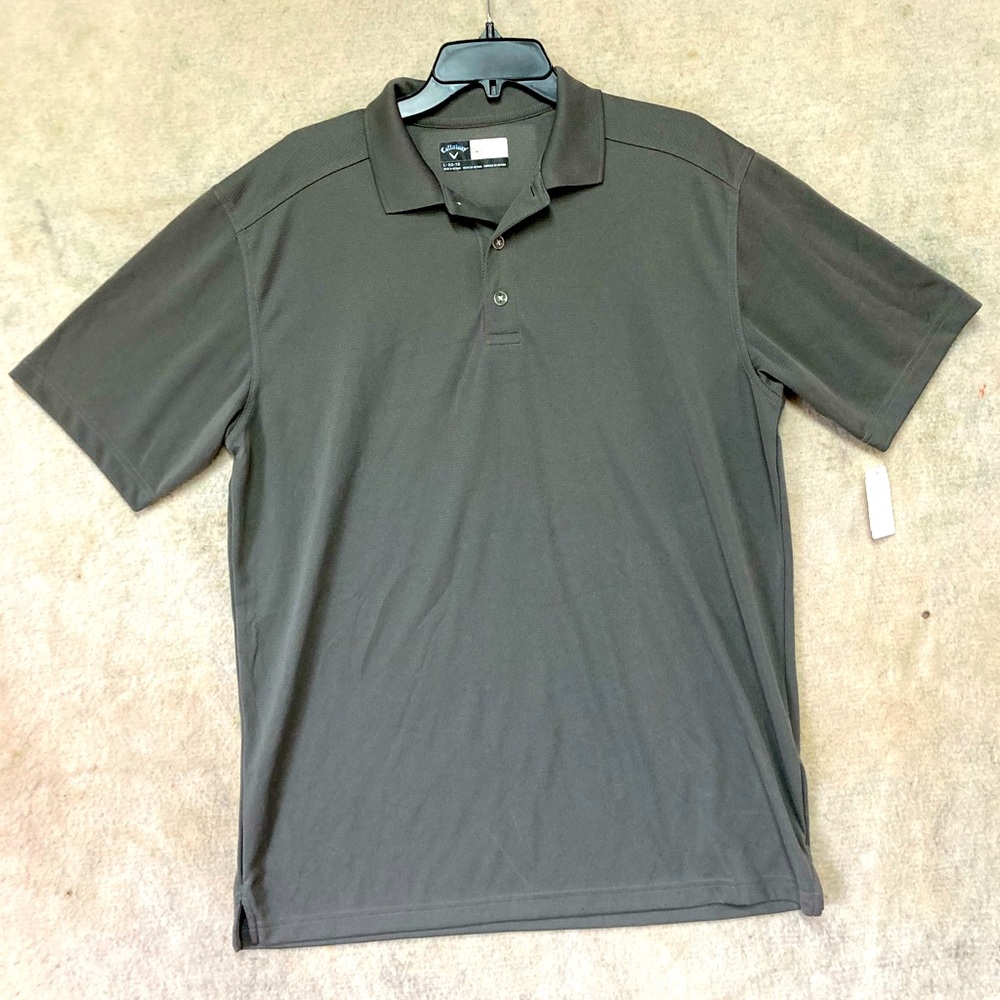 NWT CALLAWAY golf polo gray short sleeve size large men’s